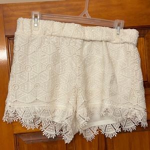 Love Fire White Shorts